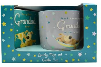 Boofle Amazing Grandad Mug & Coaster Gift Set Galactic Surprise! Gift Idea