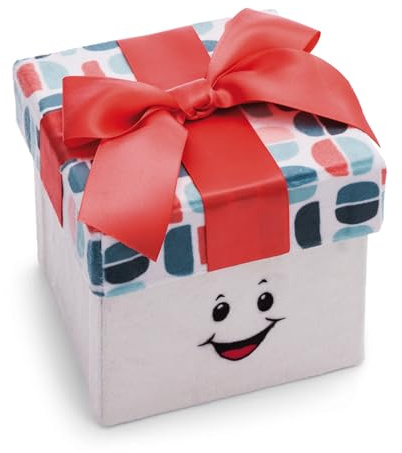 Geschenkbox Dreamy Winter Plüsch 11x11x11cm blau - Aufbewahrungsbox für Andenken, Schmuck, Truhe Organizer, perfekte einzigartige Geschenkideen für Damen und Herren