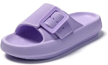 JOMIX Ciabatte Donna Estive Ciabatte Nuvola Gomma da Mare Spiaggia Piscina Morbide Pantofole Ragazza SD9029-18 Viola 35/36