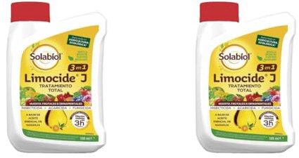 Limocide J 100ml PACK 2 UNIDADES - Solabiol. Tratamiento 3en1 para huerta, jardin y ornamental. Insecticida, acaricida y fungicida. Apto en agricultura ecológica.