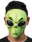 Grüner Alien - Maske des Grauens aus Latex - Erwachsenen Horror Halloween Kostüm Halbmaske - ideal auch für Karneval, Motto- & Grusel-Party