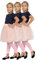 looksy Lot de 3 paires de collants de danse opaques pour petites filles Longueur 7/8 Pantalon de gymnastique à la mode pour enfants Alice, ensemble de 3 paires, Rosa 98/104 cm (3/4 ans)