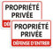 Panneau Propriété Privée Défense d'entrer Aluminium, Lot De 2 Panneau Propriété Privée Metal Alu Utilisation à L'ExtéRieur Et à L'IntéRieur, Montage Facile 300 x 200mm
