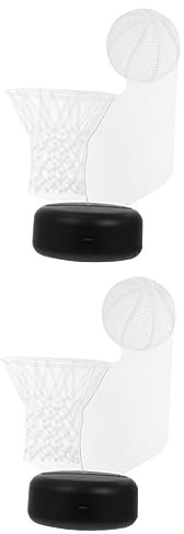 HOMSFOU 2 Set insegna neon di basket luci notturne a LED luce notturna per bambini luce notturna 3d luci notturne led cameretta lampada da notte da basket lampada visiva AbS Colorful