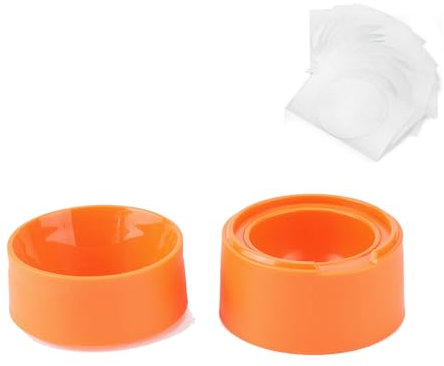 JOYSOG Kit de Capsules Vertuo réutilisables pour Capsules Nespresso VertuoLine aux Capsules Nespresso Vertuoline Rechargeables avec Feuilles d'aluminium Joints Accessoires (Orange)