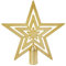 CREATCABIN 5 Pieza de Adornos de Estrella para Árbol de Navidad, Decoración Navideña Hueca de Plástico Dorado, Pentagrama En Forma de Estrella para Árbol de Navidad, para Fiestas de Año Nuevo
