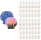 Muuoeou Lot de 100 coquillages marins pour bricolage, grandes coquillages Saint-Jacques naturels, coquilles d'huîtres blanches, grand paquet pour décorer, bricoler, plage