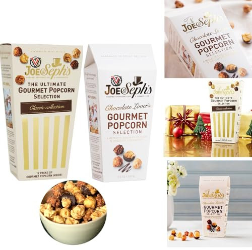 Joee & Sephh The Ultimate Gourmet Popcorn Selection 84g & Chocolate Lovers Gourmet Popcorn Selection Boxes 105g - 2 x Mixed Flavours of Popcorn Sweets Boxes
