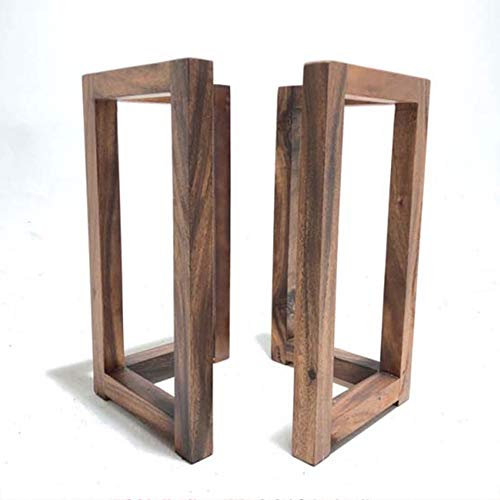 CZAOERXB Pieds de Meubles en Bois Massif, Pieds de Support de Table Basse en Forme de V, Pieds de Support Vintage, Pieds de Table Lourds - 2 pièces/Bois/68 * 60Cm