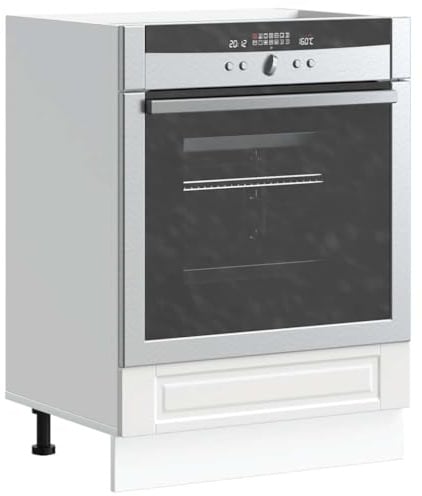 Myheimly Küchenschrank Holzwerkstoff,hoher Küchenschrank, Schrank,Küchenzeile,Schrank Küche,Einbauküche Herdumbauschrank Porto Weiß Holzwerkstoff