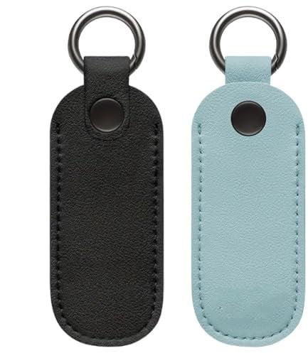 2 Pieces PU Leather USB Flash Drive Case, USB Flash Drive Storage Bag, USB Flash Drive Protective Cover with Key-ring, Portable Travel U Disk M-emory Stick Shuttle Carry Case, Holds 1 USB Sticks