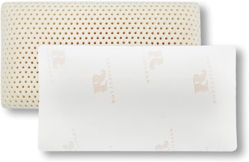 Royalisneeo 100% Talalay Naturlatex Schaumstoffkissen, Perfektes Paket Best，Weiches Bettkissen zum Schlafen mit abnehmbarem Baumwoll-Kissenbezug，Geeignet für Rücken-, Bauch- und Seitenschläfe