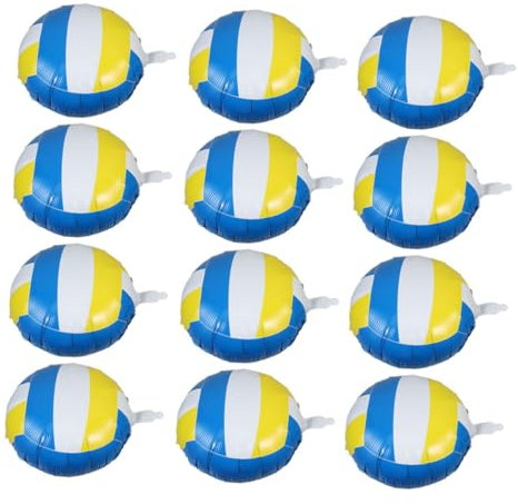 Milisten 12stücke Volleyball Foliengußballons Sport Luftballons Für Geburtstagsfeiern Sportbankette Und Volleyball Mottopartys