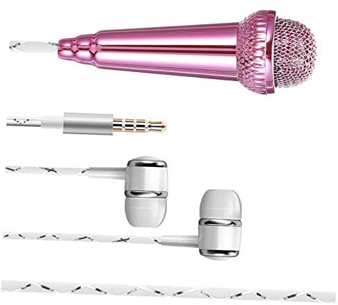 BESPORTBLE Portable Mini Microphone for Voice Recording Compatible with Phones K-song Apps Compact Design for Podcasting Live-streaming Easy Play Operation