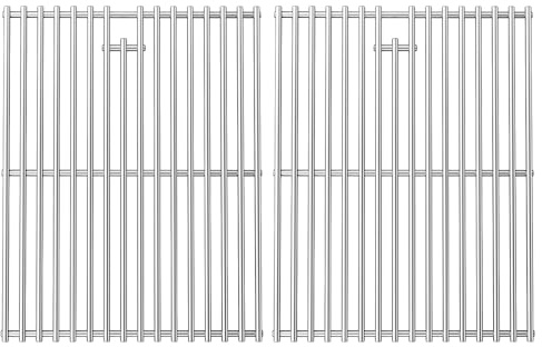 GFTIME Griglia in acciaio inox, 43,2 × 33,5 cm, griglia di ricambio per Landmann Triton, Enders Boston/Monroe PRO 4, Broil King Crown, Napoleon LEX 485, griglie massicce da 7 mm, set da 2 pezzi