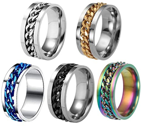 5PCS Titanium Steel Bottle Opener Rings Beer Openers Corkscrew for Party