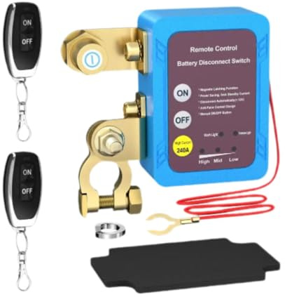 IEEDFJKK Motoranwendungs Trennschalter 200A Batterietrennschalter für Sicherheit Betriebsspannung 12V 1,8W Betriebsstrom 200A Momentanstrom 360A Universal 12V Autobatterietrennschalter