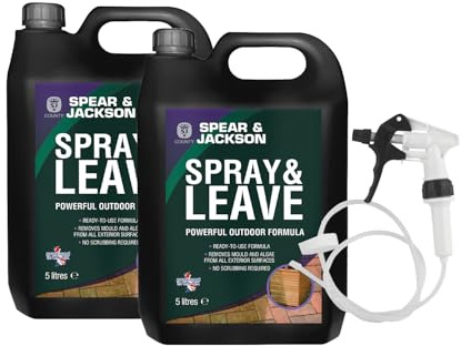 Coopers of Stortford - Outdoor Patio and Driveway Cleaner Spray and Leave - Pack of Two Five Litre Containers, Ten Litres in Total