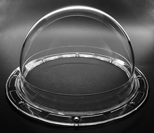 JMX Acrylic/PC CCTV Camera Dome Cover Security Camera Housing Skylight Window Pet Dog Fence Window (5.6 Inches, Transparent)