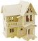 3D-Holzbausatz, Haus mit Balkon, Größe 15,8 x 17,5 x 19,5, Sperrholz, 1 Stück