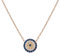 LATELITA Women's 925 Sterling Silver Evil Eye Necklace Dipped in 22ct Rosegold - Size 40-45cm