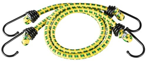 Walser Gepäckspanner mit Haken, Spanngummi-Set 2X 45cm gelb, 2 Spanngurte mit Haken, Gepäckriemen, Spannseil, Expander-Set, Gummi-Spanner gelb