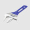 Llave ajustable ligera compacta de agarre suave, boca ancha, mandíbula ancha, con capacidad de mandíbula de 24 mm de ancho, azul corto (115 mm)