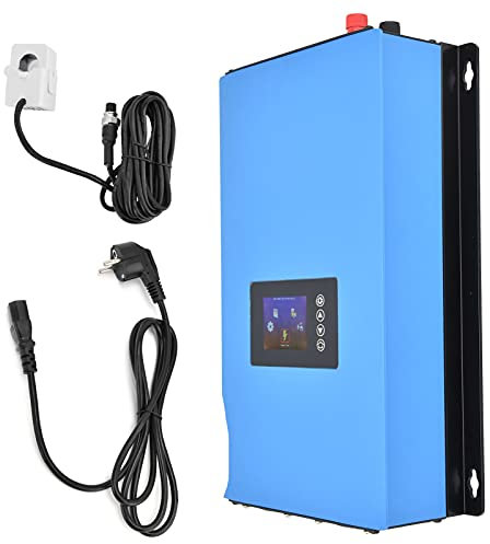 Eujgoov 1000W Solar Inverter Grid Tie LCD Inverter mit Limiter für PV-Panels Batterieentladung EU-Stecker 220V(45-90VDC)