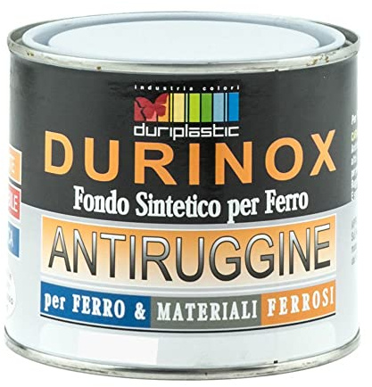 Durilux Durinox Antiruggine Fondo Sintetico per Ferro Protezione Ossidazione Metalli Ambienti Marini (Litri 0,500, Grigio RAL 7001)