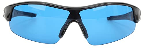 Growroom Brille, Effektive UVa und UVB Filterung,Starke und Bequeme Nasenschiene, LED Schutzbrille, Praktische Aufbewahrung und Transport für Grow Room, Pflanzenhaus, Gewächshaus(Blau)
