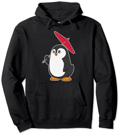 Pinguin Regenschirm Pullover Hoodie