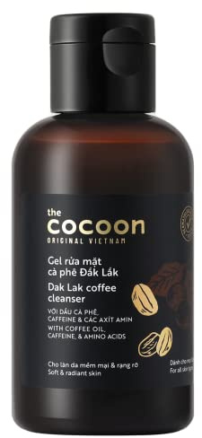 Cocoon Dak Lak Coffee Face Wash and Facial Cleanser, Low pH Gentle Daily Cleanser with Antioxidants for All Skin Types, Vegan Makeup Removing Face Wash, 4.73 fl oz