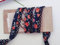 Designer Popeline Schrägband Blümchen Mit Spitze Baumwolle OEKO-TEX Made in Holland (Dunkel Jeans)