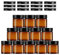 Lot de 12 pots vides en verre ambré transparent - 60 ml - En verre ambré - Avec couvercle - Pour lotion, crème, mini bougies, cosmétiques, voyage, utilisation à la maison