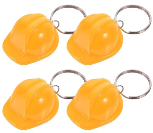 jojofuny Kreativer Gelber Bauhelm SchlüSselanhäNger - Mini Sicherheitshelm Dekoration FüR Bauarbeiter 6.5X3.2X2Cm Perfekt FüR Partys Und Geschenke