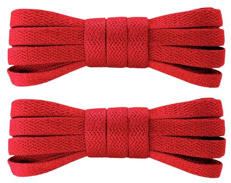 7STROBBS Cordones Rojo,Cordones Planos de Converse Altas Bajas Air Force Deporte,8mm Anchos Cordones de Zapatos de Niños Adultos,Cordones para Converse Azul(140cm-2 Pares)