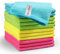Airy-Stout Microfibre Cloth 12 Pack,Reusable Kitchen Microfibre Cleaning Towels Dish Cloths,Lint Free Washable Duster Rags Cloth for Home,Windows,Car,Motorbike,32 x 32 cm