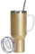 22Feels Tumbler Glitzer Gold SUBLIMATION Rohling - 1180ml XXL Edelstahlbecher (40oz) Frauen Geschenk Plotte Blanko mit Henkel Strohhalm Subli-Beschichtung Bedruckbar