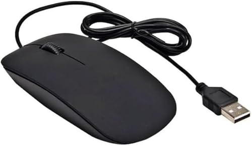 OOYES Ultra-Slim USB optical wired mouse,Ergonomic Design with Scroll Wheel Computer Mouse,With 3.0 Usb Mouse Wired Compatible with Laptop Pc Computer Desktop (Black)