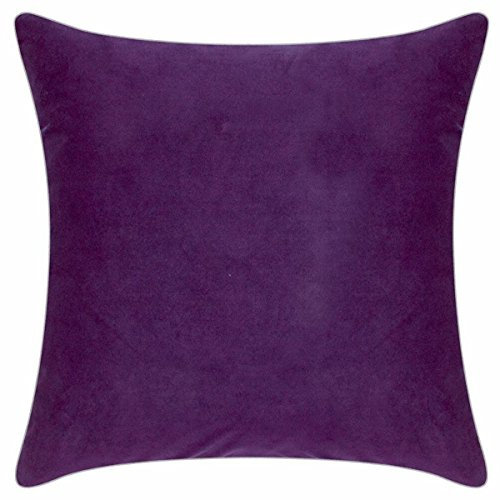 PAD - Elegance - Samt Kissen, Zierkissen, Kissenhülle - 50 x 50 cm - Farbe: Fuchsia Violett - ohne Füllung