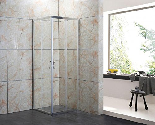 BOX DOCCIA CRISTALLO 4 MM - 2 LATI, APERTURA SCORREVOLE TRASPARENTE (75x75)
