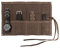 Light Weight Waxed Canvas Travel Watch Roll Organizer Holds Up To 4 Watches Handmade by Hide & Drink :: Honey Bourbon