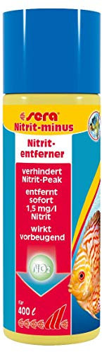 sera Nitrit-minus 100 ml - Wasseraufbereiter Aquarium, Soforthilfe gegen Nitrit, entfernt bis zu 1,5 mg/l Nitrit pro Dosierung beugt Nitritpeak vor