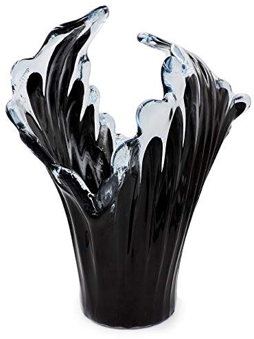 Tammaro Home Murano Glas Vase Treffen Schwarz