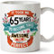 MUGFFINS Fifty Birthday Mug -It Took me 65 Years to Become This Awesome and Almost Perfect - Funny Anniversary Present for People 65 Years Old