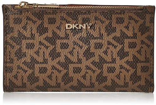 DKNY Women's Bryant Bifold Travel Accessory-Envelope Card Holder, Mocha/Caramel