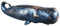 MichaelNoll Wal Walfisch Fisch Dekofigur Statue Skulptur Polyresin Modern - Maritime Deko für Wohnung in Holz-Optik - Dekoration für Wohnzimmer, Schlafzimmer oder Badezimmer - 47x16x15,5 cm