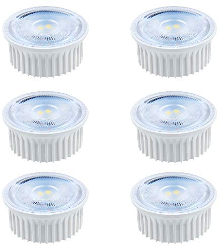 NCC-Licht 6x LED Modul 50mm für Einbauchspot 5W Warmweiß 3000K dimmbar | Kompakte LED Ø50x22mm Direkt an 230V, ersetzt 50W Reflektorlampen in Einbauleuchten, stufenlos dimmbar