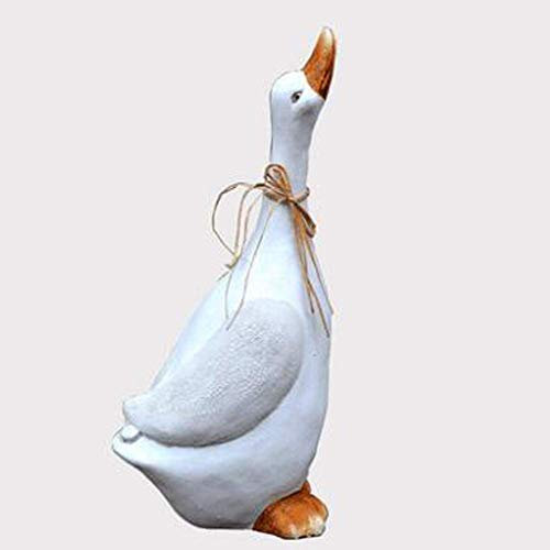 WLVG Dekoration Garten, Figuren, wasserdichte weiße Gans Figur mit Harz Statuen für die Gartendekoration