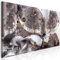 decomonkey Bilder Abstrakt 150x50 cm 1 Teilig Leinwand Bilder Bild auf Leinwand Vlies Wandbild Kunstdruck Wanddeko Wand Wohnzimmer Wanddekoration Schmuk Grau Design Diamanten Perlen